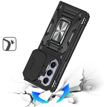 For Samsung Z Fold7 Case Sliding Lens with Magnetic Ring Stand + Tempered Glass