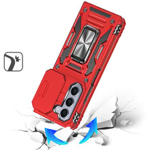 For Samsung Z Fold7 Case Sliding Lens with Magnetic Ring Stand + Tempered Glass