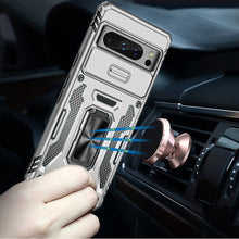 For Google Pixel 8 PRO 5G Case Sliding Camera Lens Shockproof Ringstand Cover