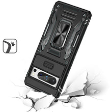 For Google Pixel 9 Pro XL 6.8 inch Case Sliding Lens Cover Shockproof Ringstand