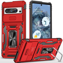 For Google Pixel 9 Pro XL 6.8 inch Case Sliding Lens Cover Shockproof Ringstand