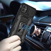 For Samsung Galaxy A05 Case Sliding Lens Shockproof Cover w/ Magnetic Ring Stand