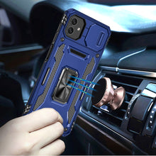 For Samsung Galaxy A05 Case Sliding Lens Shockproof Cover w/ Magnetic Ring Stand