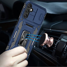 For Samsung A17 5G Case Sliding Lens with Magnetic Ring Stand + Tempered Glass