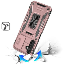 For Samsung A17 5G Case Sliding Lens with Magnetic Ring Stand + Tempered Glass