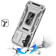 For Samsung A17 5G Case Sliding Lens with Magnetic Ring Stand + Tempered Glass