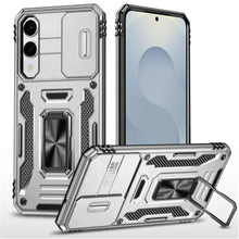 For Samsung S25 Edge Case Sliding Lens Shockproof w/ Ring Stand + Tempered Glass