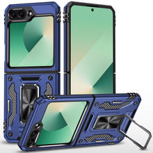 For Samsung Z Flip7 Case Sliding Lens with Magnetic Ring Stand + Tempered Glass