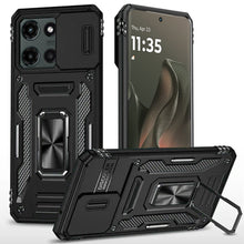 For Motorola Edge 2025 Case Sliding Lens Shockproof Cover w/ Magnetic Ring Stand