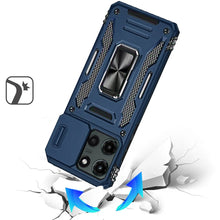 For Motorola Edge 2025 Case Sliding Lens Shockproof Cover w/ Magnetic Ring Stand