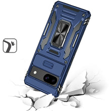 For Google Pixel 9a Case Sliding Lens with Magnetic Ring Stand + Tempered Glass