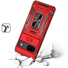 For Google Pixel 9a Case Sliding Lens with Magnetic Ring Stand + Tempered Glass