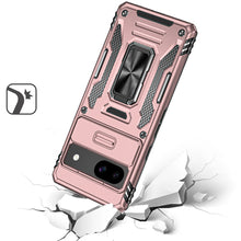 For Google Pixel 9a Case Sliding Lens with Magnetic Ring Stand + Tempered Glass