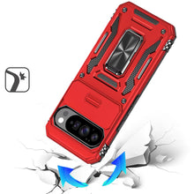 For Google Pixel 10/10 Pro Case Sliding Lens with Metal Stand + Tempered Glass