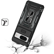 For Google Pixel 8 5G Case Sliding Camera Lens Shockproof Ringstand Phone Cover
