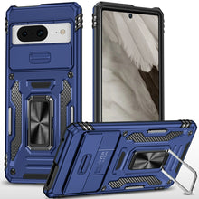 For Google Pixel 8 5G Case Sliding Camera Lens Shockproof Ringstand Phone Cover