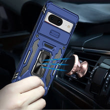 For Google Pixel 8 5G Case Sliding Camera Lens Shockproof Ringstand Phone Cover