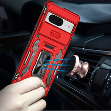 For Google Pixel 8 5G Case Sliding Camera Lens Shockproof Ringstand Phone Cover