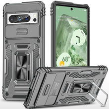 For Google Pixel 9/ 9 Pro 6.3 inch Case Sliding Lens Cover Shockproof Ringstand