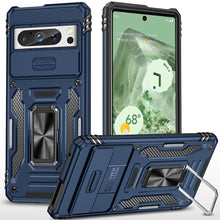 For Google Pixel 9/ 9 Pro 6.3 inch Case Sliding Lens Cover Shockproof Ringstand