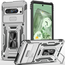 For Google Pixel 9/ 9 Pro 6.3 inch Case Sliding Lens Cover Shockproof Ringstand