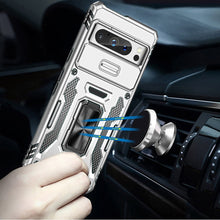 For Google Pixel 9/ 9 Pro 6.3 inch Case Sliding Lens Cover Shockproof Ringstand