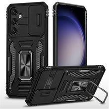 For Samsung Galaxy S24 FE Case Sliding Lens Shockproof Cover Magnetic Ring Stand