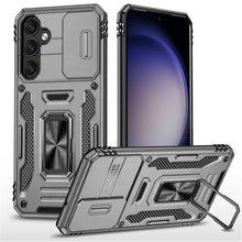 For Samsung Galaxy S24 FE Case Sliding Lens Shockproof Cover Magnetic Ring Stand