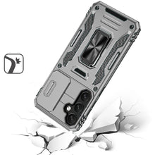 For Samsung Galaxy S24 FE Case Sliding Lens Shockproof Cover Magnetic Ring Stand