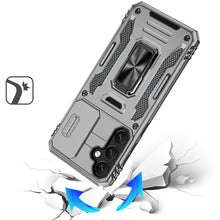 For Samsung S25 FE Case Sliding Lens with Magnetic Ring Stand + Tempered Glass