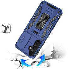 For Samsung S25 FE Case Sliding Lens with Magnetic Ring Stand + Tempered Glass