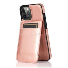 For iPhone 14 PRO Case PU Leather Cover with Card Flap Stand and Magnetic Button