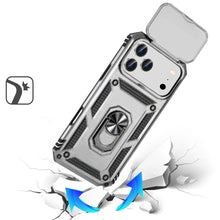 For iPhone 17 Pro Max Case Shockproof Ring Stand Lens Cover + Tempered Glass