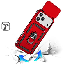 For iPhone 17 PRO Case Shockproof Ring Stand with Lens Cover + Tempered Glass