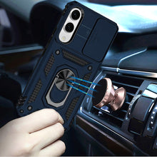 For Samsung S25 Edge Case Shockproof with Ring Stand Lens Cover + Tempered Glass