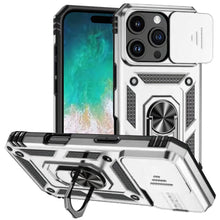 For iPhone 16 PRO MAX Case Shockproof Cover Ringstand Lens Cover +Tempered Glass