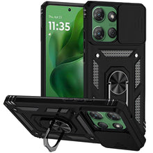 For Moto G Power 2025 Case Shockproof Magnetic Ring Lens Cover + Tempered Glass