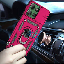 For Moto G Power 2025 Case Shockproof Magnetic Ring Lens Cover + Tempered Glass