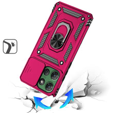 For Moto G Power 2025 Case Shockproof Magnetic Ring Lens Cover + Tempered Glass