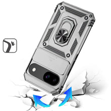 For Google Pixel 9a Case Shockproof RingStand Camera Lens Cover + Tempered Glass