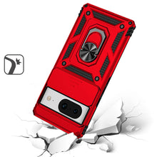 For Google Pixel 8 5G Case Shockproof Metal Ring Stand with Camera Lens Cover