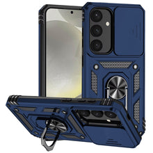 For Samsung S25+/S24+ Case Shockproof Ring Stand w/ Lens Cover + Tempered Glass