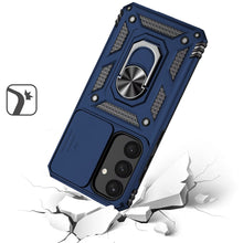 For Samsung S25+/S24+ Case Shockproof Ring Stand w/ Lens Cover + Tempered Glass