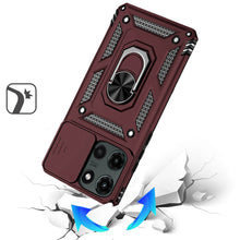 For Moto G Stylus 2025 Case Shockproof Magnetic Ring Lens Cover + Tempered Glass