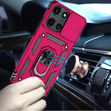 For Moto G Stylus 2025 Case Shockproof Magnetic Ring Lens Cover + Tempered Glass