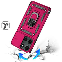 For Moto G Stylus 2025 Case Shockproof Magnetic Ring Lens Cover + Tempered Glass