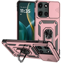 For Moto G Stylus 2025 Case Shockproof Magnetic Ring Lens Cover + Tempered Glass