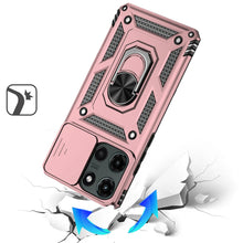 For Moto G Stylus 2025 Case Shockproof Magnetic Ring Lens Cover + Tempered Glass