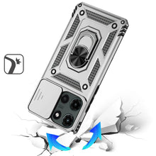 For Moto G Stylus 2025 Case Shockproof Magnetic Ring Lens Cover + Tempered Glass