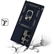 For Samsung S25 Ultra Case Shockproof Ring Stand w/ Lens Cover + Tempered Glass